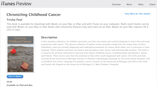 Chronicling Childhood Cancer on iTunes